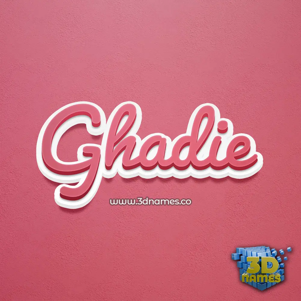 ghadie in Red Scribble style - 3D name wallpaper ghadie in Red Scribble style - 3D name wallpaper