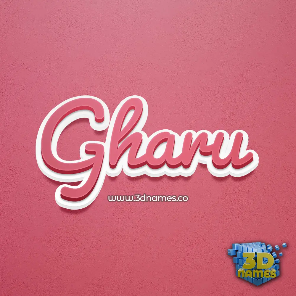 gharu in Red Scribble style - 3D name wallpaper gharu in Red Scribble style - 3D name wallpaper