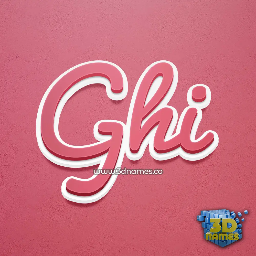 ghi in Red Scribble style - 3D name wallpaper ghi in Red Scribble style - 3D name wallpaper