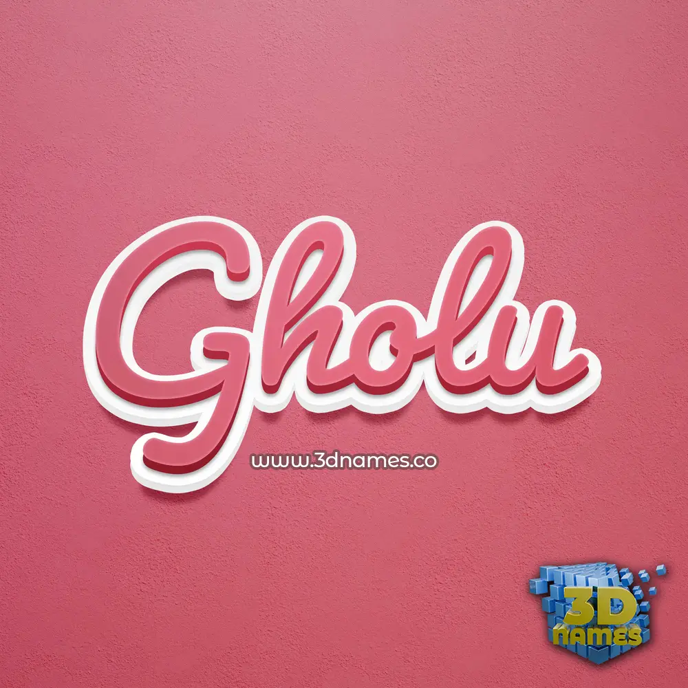 gholu in Red Scribble style - 3D name wallpaper gholu in Red Scribble style - 3D name wallpaper