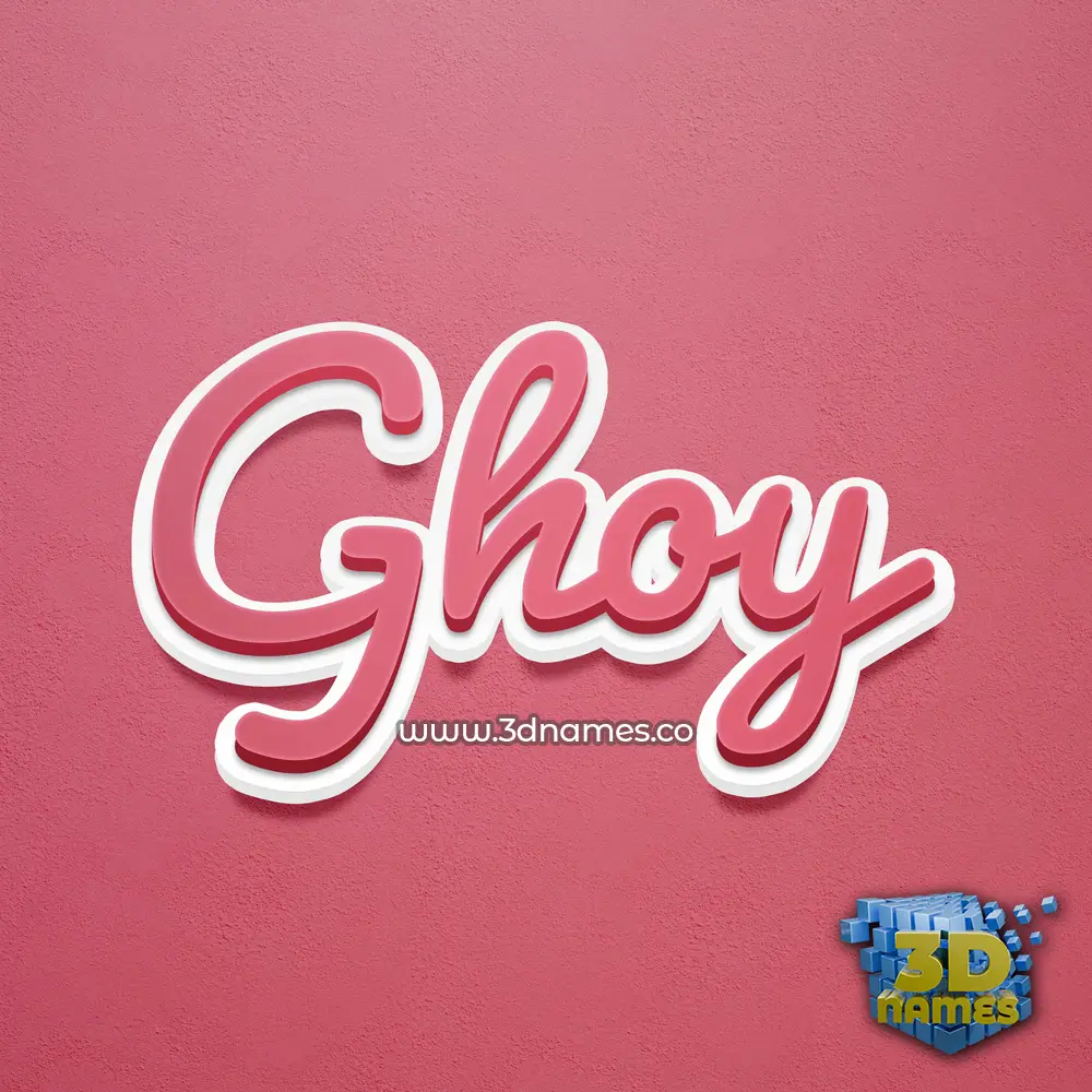ghoy in Red Scribble style - 3D name wallpaper ghoy in Red Scribble style - 3D name wallpaper