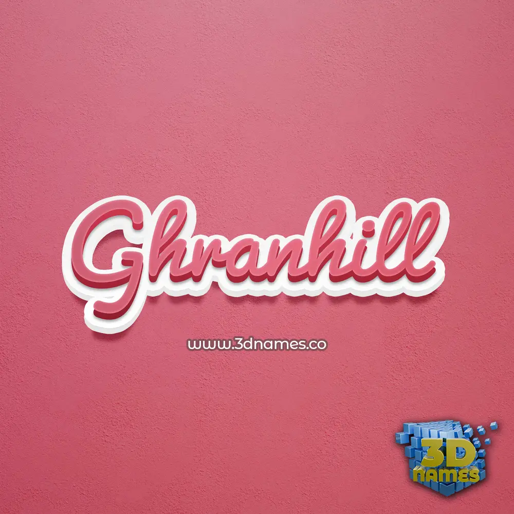 ghranhill in Red Scribble style - 3D name wallpaper ghranhill in Red Scribble style - 3D name wallpaper