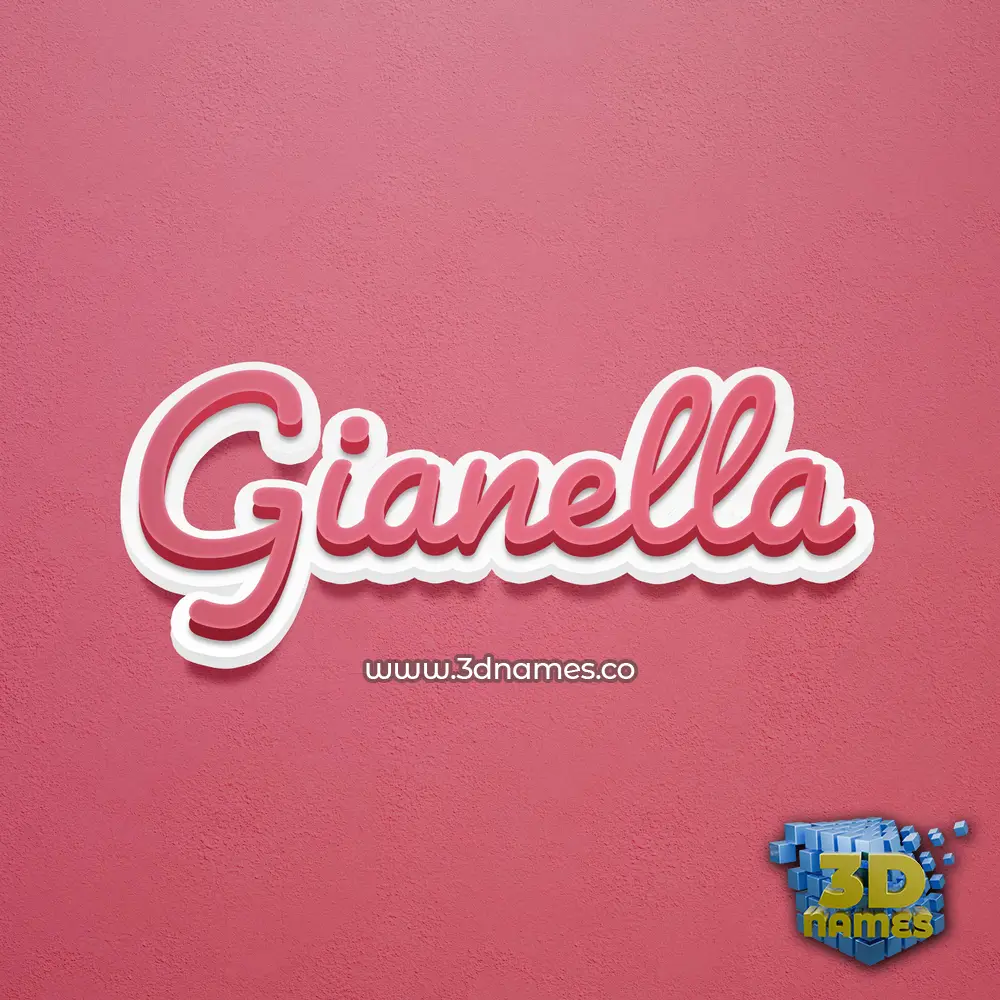 gianella in Red Scribble style - 3D name wallpaper