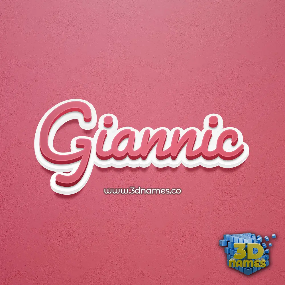 giannic in Red Scribble style - 3D name wallpaper giannic in Red Scribble style - 3D name wallpaper