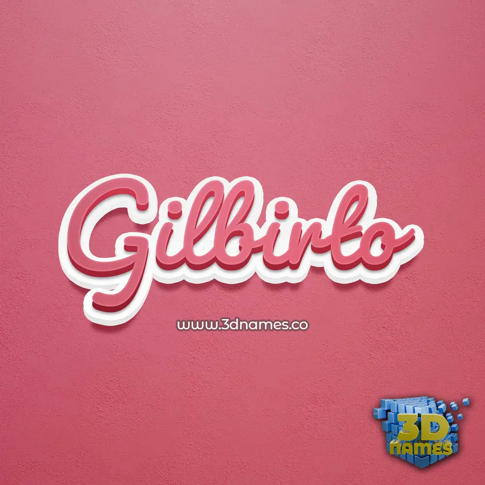 gilbirto in Red Scribble style - 3D name wallpaper