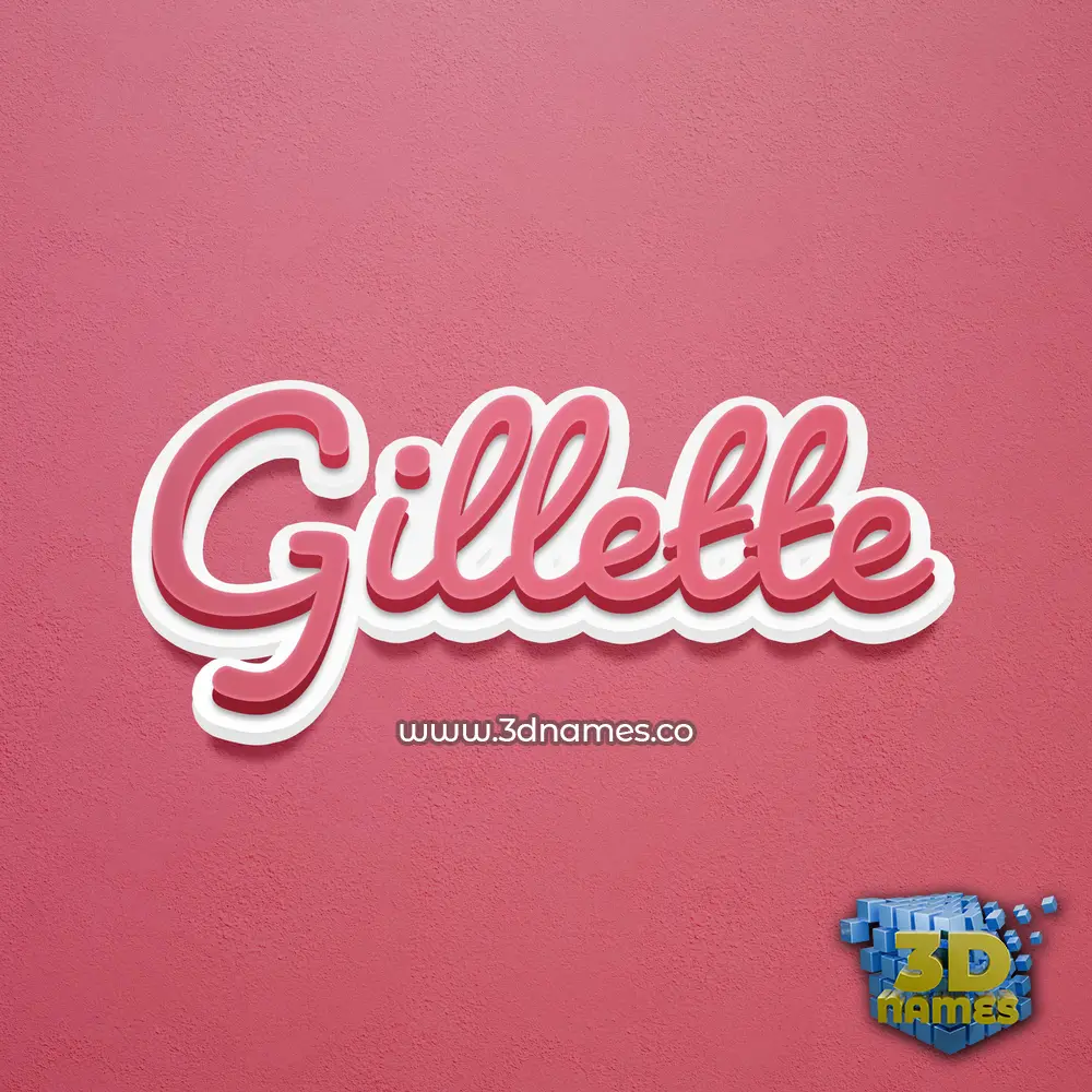 gillette in Red Scribble style - 3D name wallpaper gillette in Red Scribble style - 3D name wallpaper