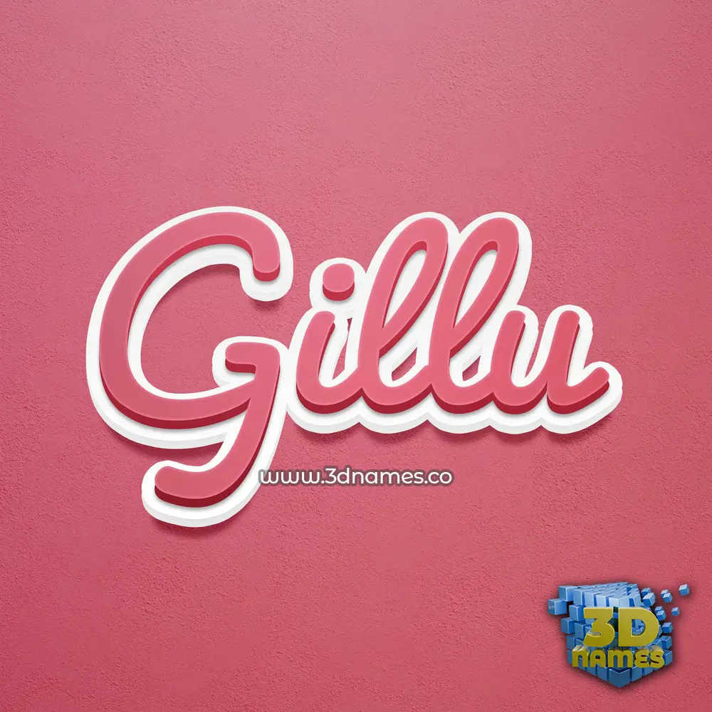 gillu in Red Scribble style - 3D name wallpaper gillu in Red Scribble style - 3D name wallpaper