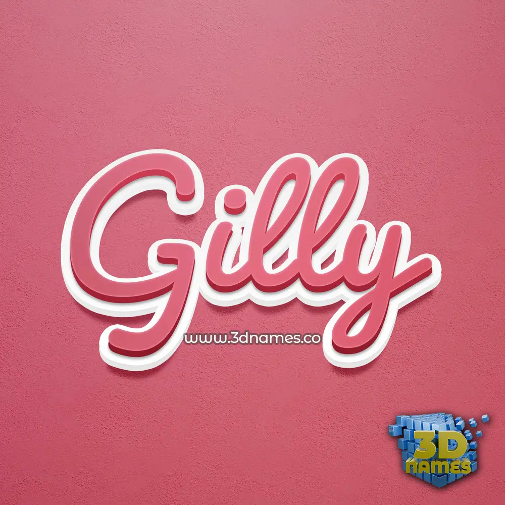gilly in Red Scribble style - 3D name wallpaper gilly in Red Scribble style - 3D name wallpaper