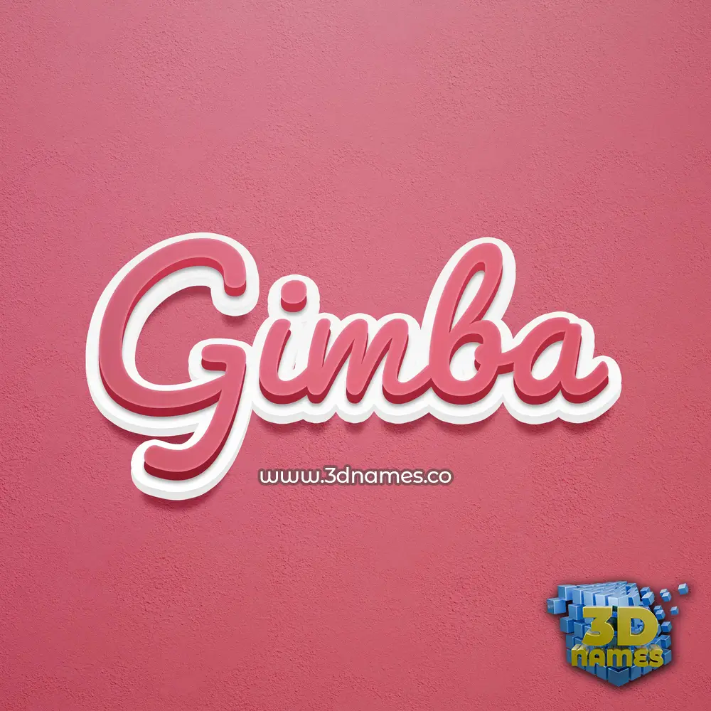 gimba in Red Scribble style - 3D name wallpaper gimba in Red Scribble style - 3D name wallpaper