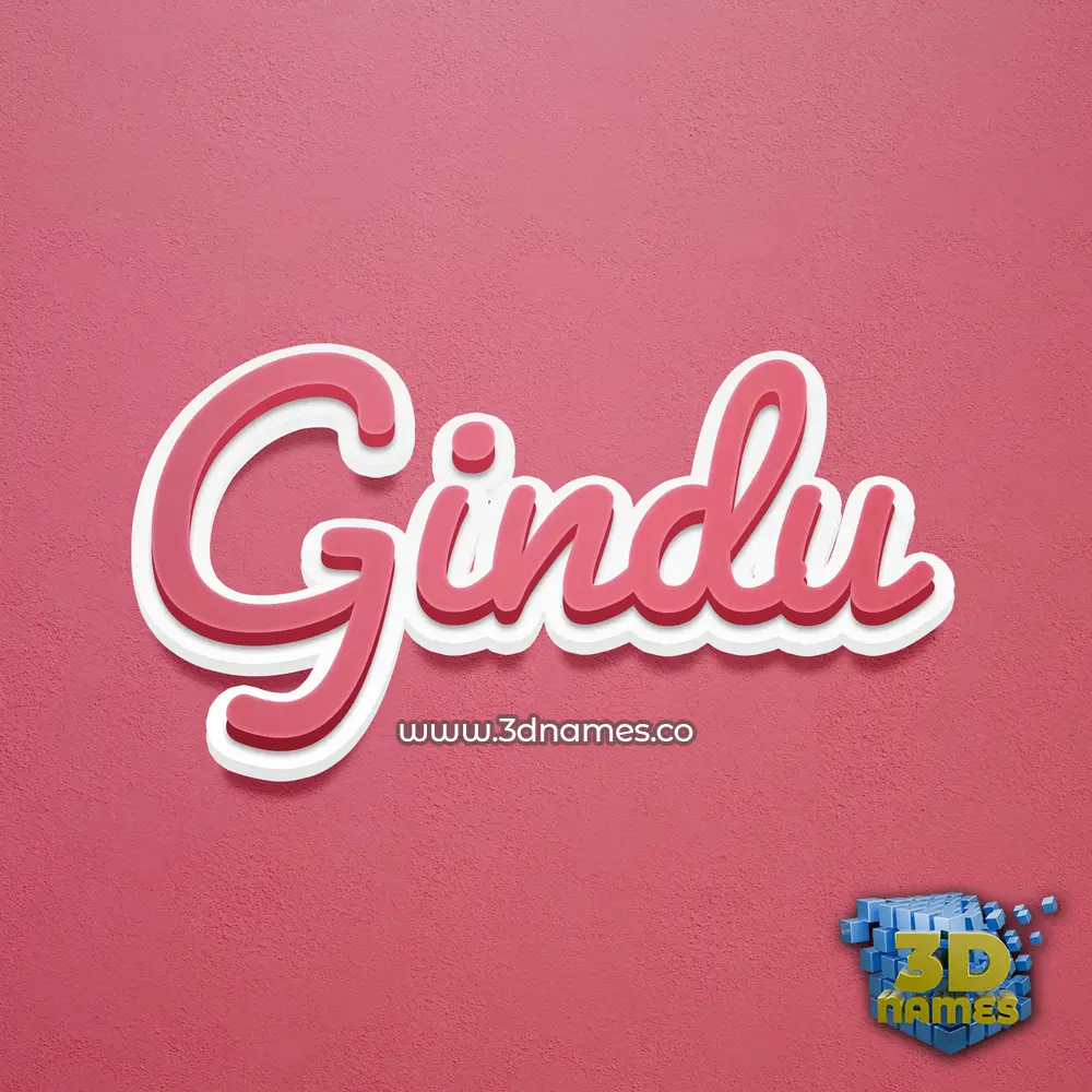 gindu in Red Scribble style - 3D name wallpaper gindu in Red Scribble style - 3D name wallpaper