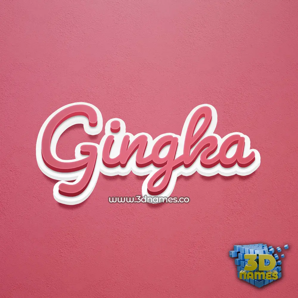 gingka in Red Scribble style - 3D name wallpaper