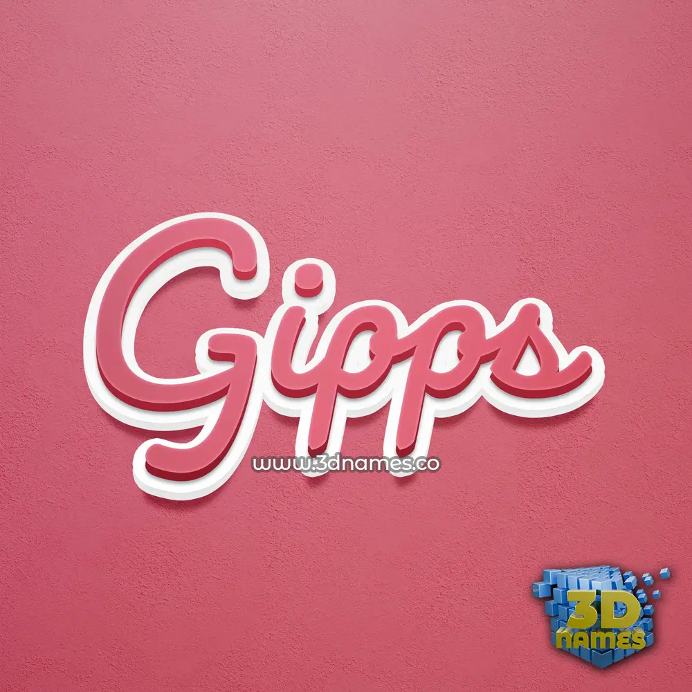 gipps in Red Scribble style - 3D name wallpaper gipps in Red Scribble style - 3D name wallpaper