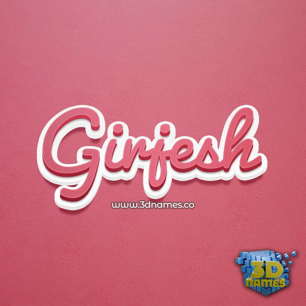 girjesh in Red Scribble style - 3D name wallpaper girjesh in Red Scribble style - 3D name wallpaper