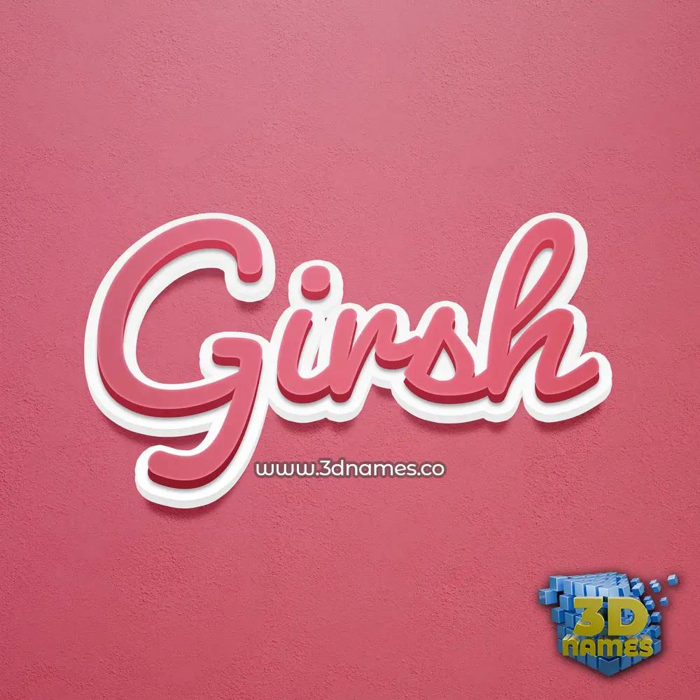 girsh in Red Scribble style - 3D name wallpaper girsh in Red Scribble style - 3D name wallpaper