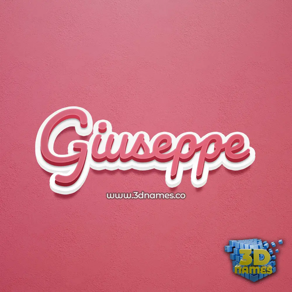 giuseppe in Red Scribble style - 3D name wallpaper