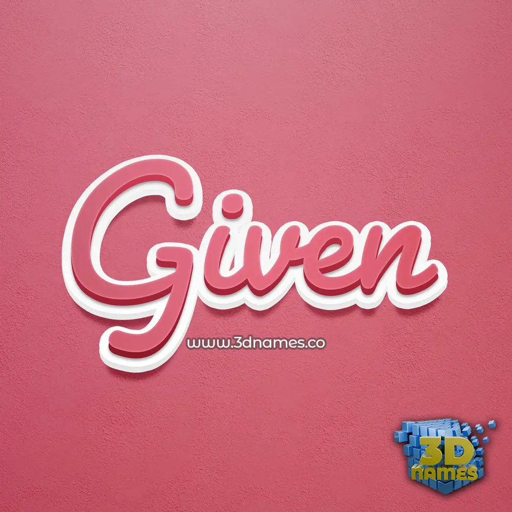 given in Red Scribble style - 3D name wallpaper given in Red Scribble style - 3D name wallpaper
