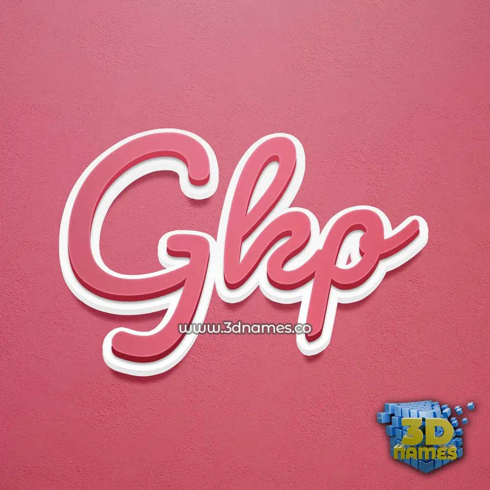 gkp in Red Scribble style - 3D name wallpaper gkp in Red Scribble style - 3D name wallpaper