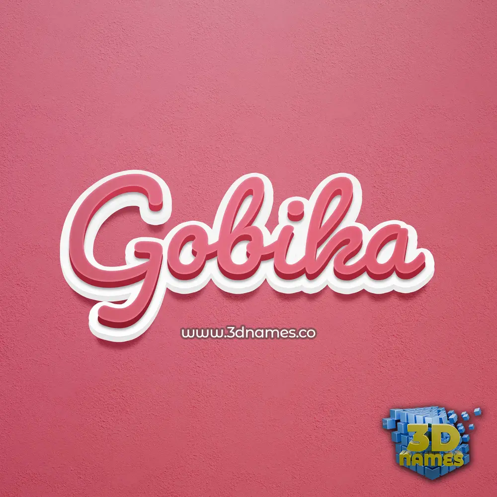 gobika in Red Scribble style - 3D name wallpaper