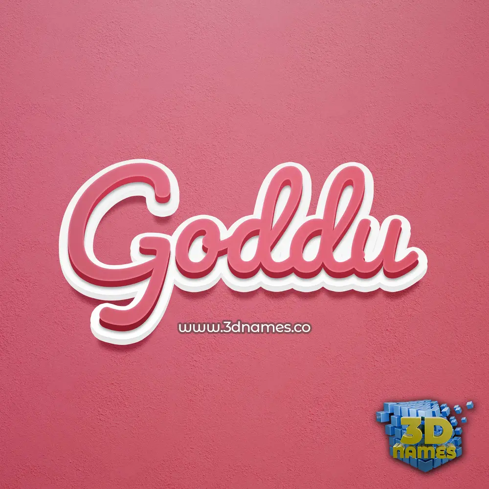 goddu in Red Scribble style - 3D name wallpaper goddu in Red Scribble style - 3D name wallpaper