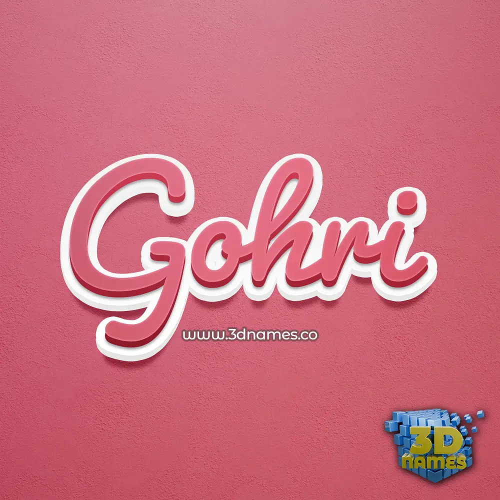 gohri in Red Scribble style - 3D name wallpaper gohri in Red Scribble style - 3D name wallpaper