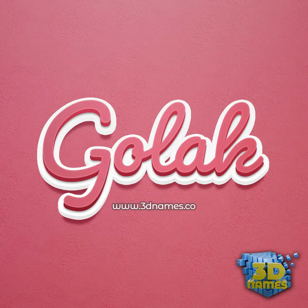 golak in Red Scribble style - 3D name wallpaper