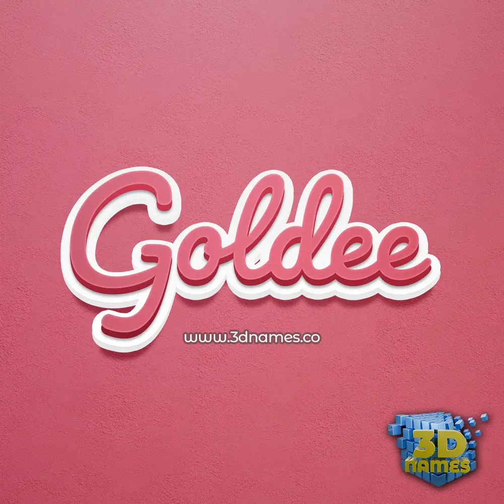 goldee in Red Scribble style - 3D name wallpaper