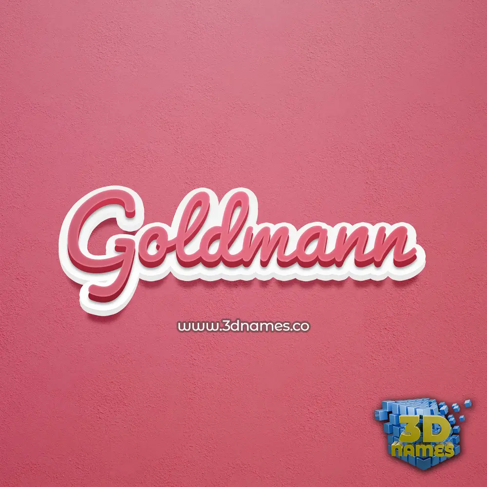 goldmann in Red Scribble style - 3D name wallpaper