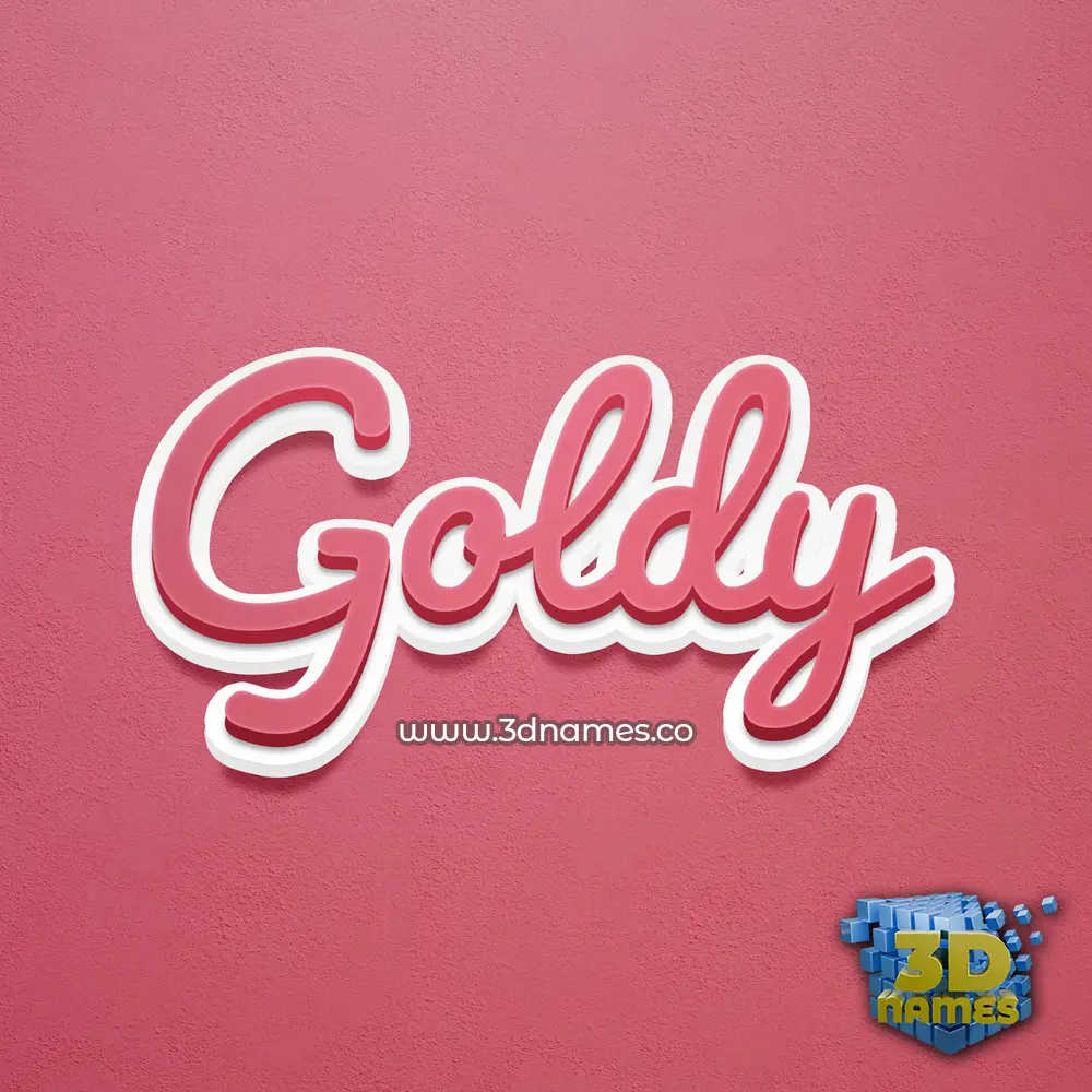 goldy in Red Scribble style - 3D name wallpaper goldy in Red Scribble style - 3D name wallpaper