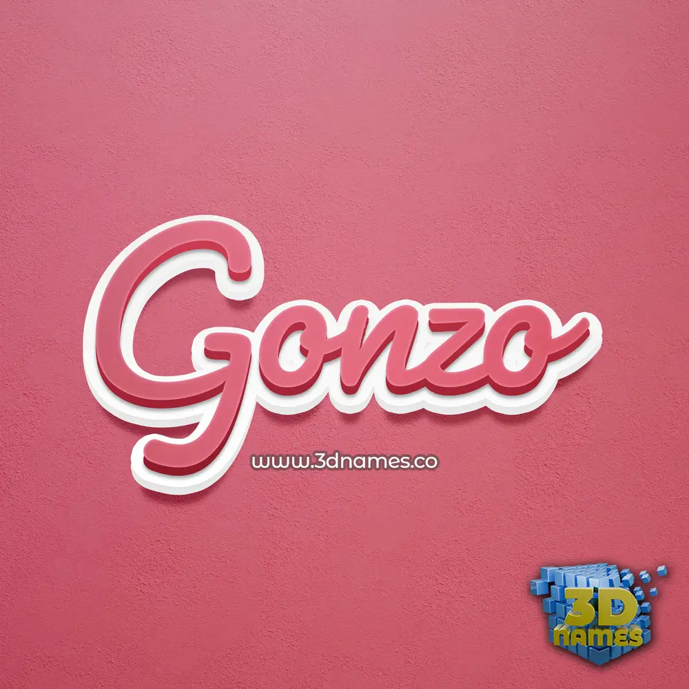 gonzo in Red Scribble style - 3D name wallpaper gonzo in Red Scribble style - 3D name wallpaper