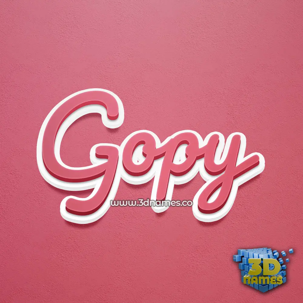 gopy in Red Scribble style - 3D name wallpaper gopy in Red Scribble style - 3D name wallpaper