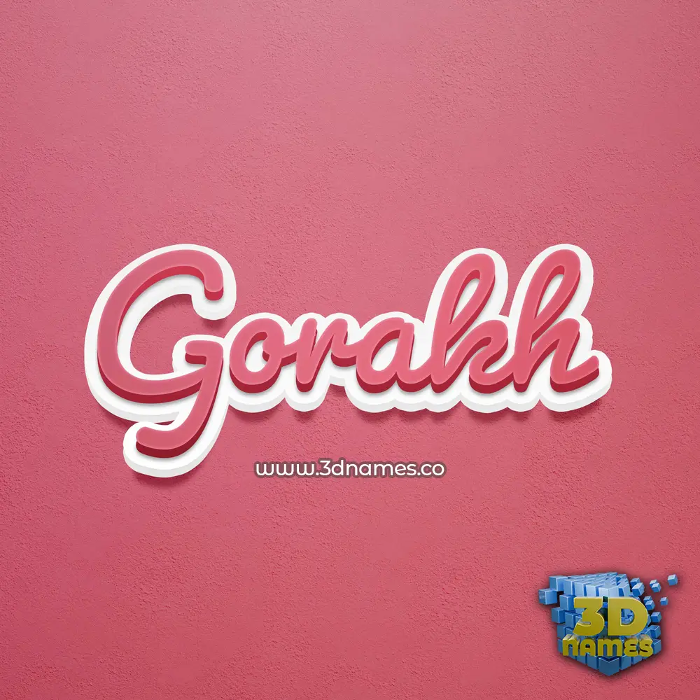 gorakh in Red Scribble style - 3D name wallpaper