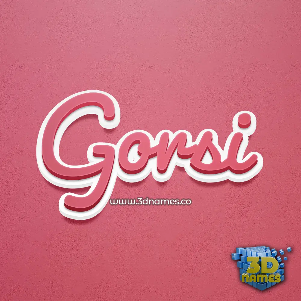gorsi in Red Scribble style - 3D name wallpaper gorsi in Red Scribble style - 3D name wallpaper