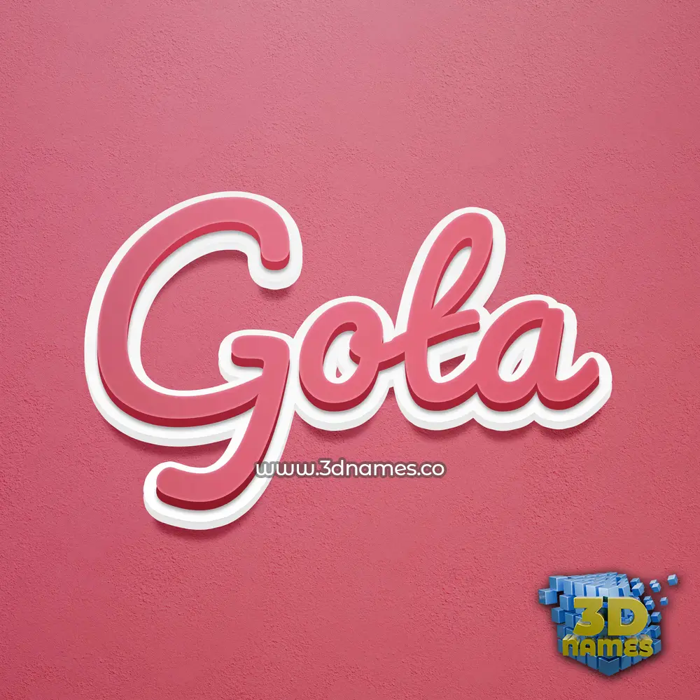 gota in Red Scribble style - 3D name wallpaper