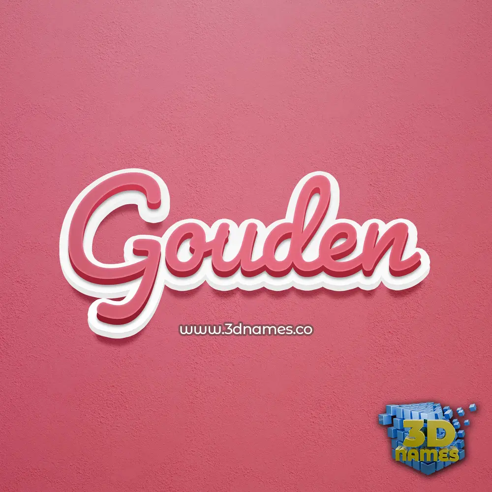 gouden in Red Scribble style - 3D name wallpaper gouden in Red Scribble style - 3D name wallpaper