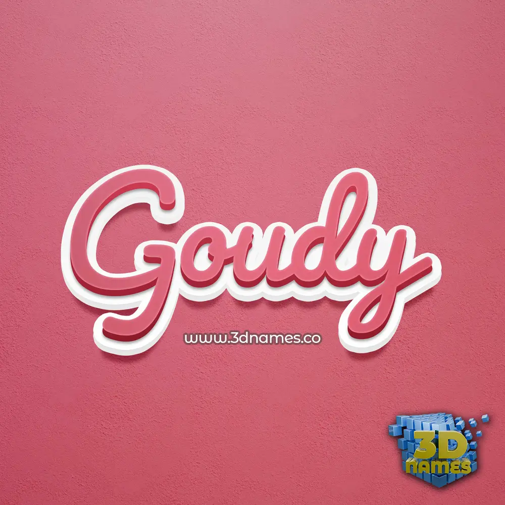 goudy in Red Scribble style - 3D name wallpaper goudy in Red Scribble style - 3D name wallpaper