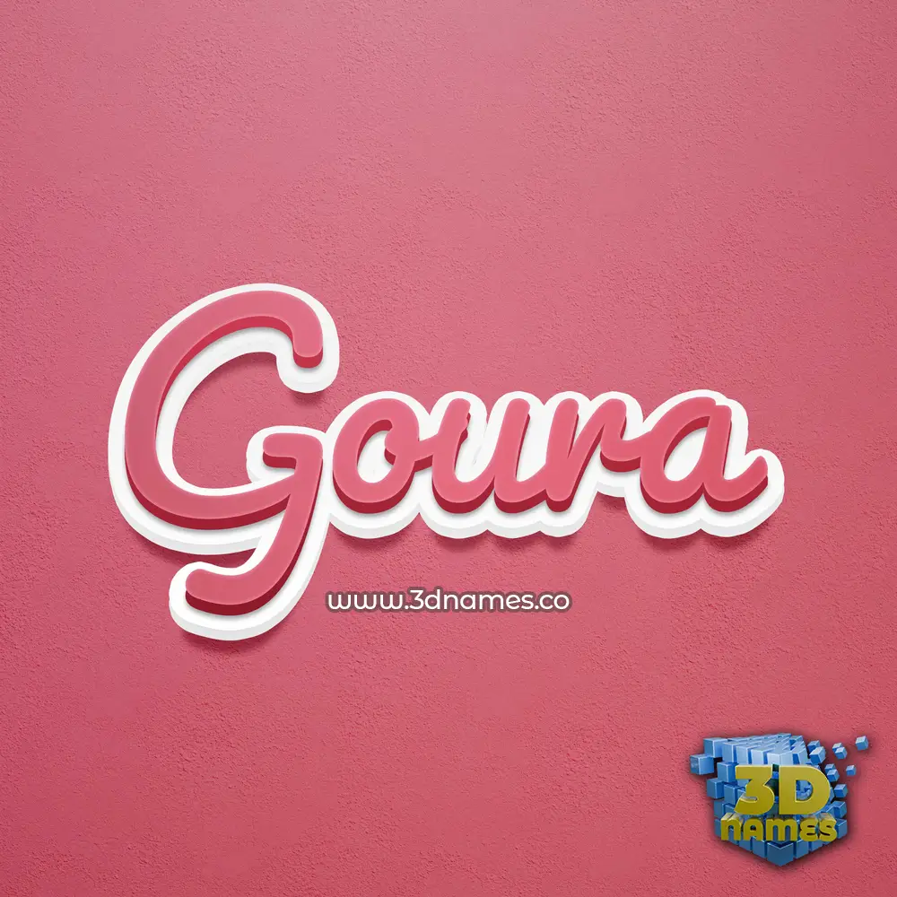 goura in Red Scribble style - 3D name wallpaper goura in Red Scribble style - 3D name wallpaper