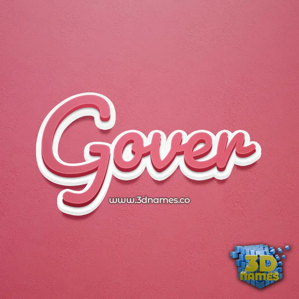 gover in Red Scribble style - 3D name wallpaper gover in Red Scribble style - 3D name wallpaper