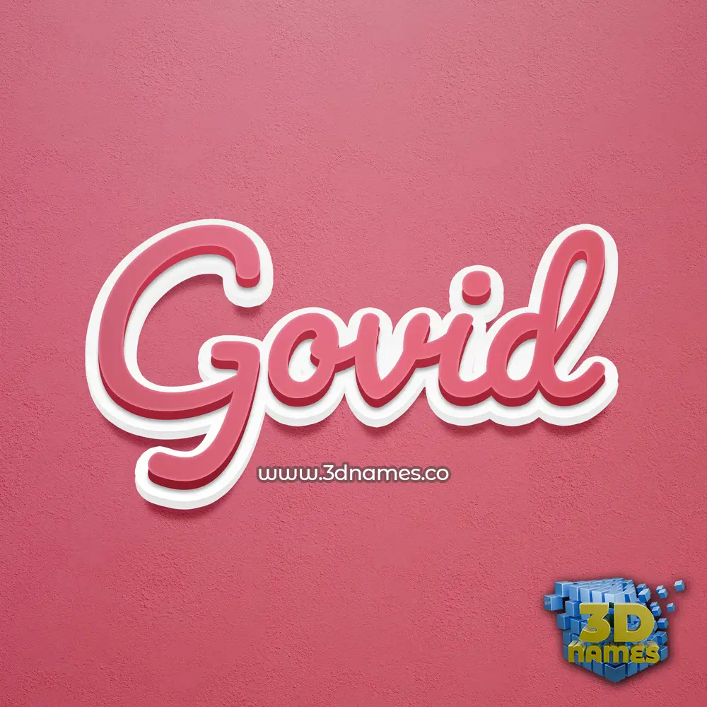 govid in Red Scribble style - 3D name wallpaper govid in Red Scribble style - 3D name wallpaper