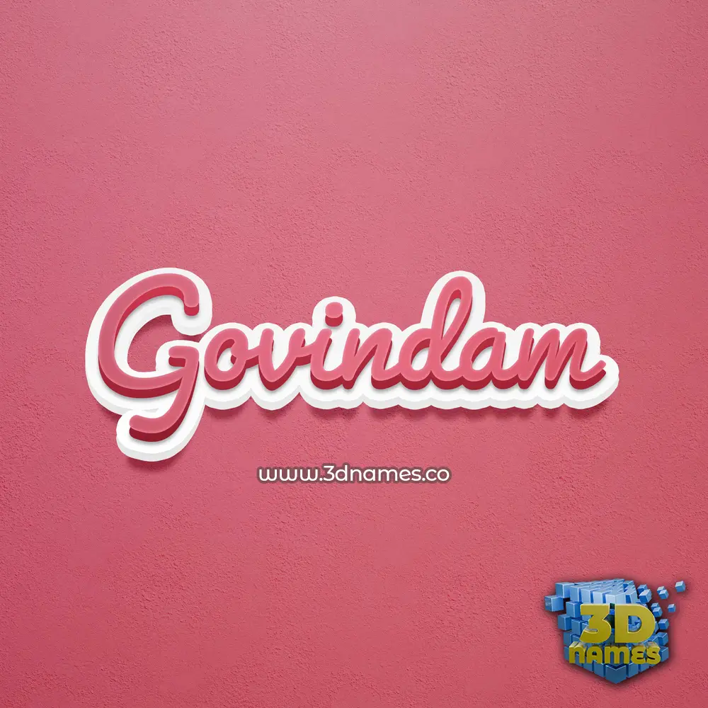 govindam in Red Scribble style - 3D name wallpaper govindam in Red Scribble style - 3D name wallpaper