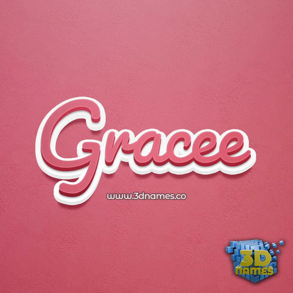 gracee in Red Scribble style - 3D name wallpaper