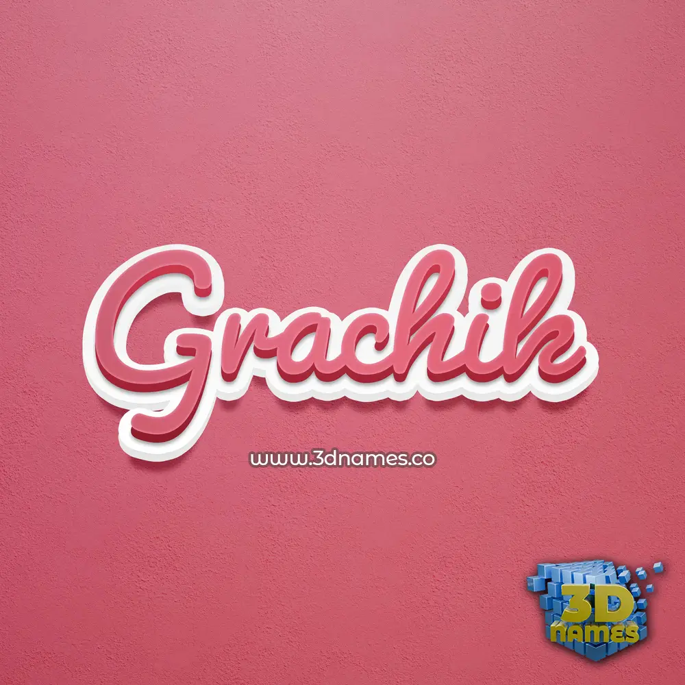 grachik in Red Scribble style - 3D name wallpaper grachik in Red Scribble style - 3D name wallpaper