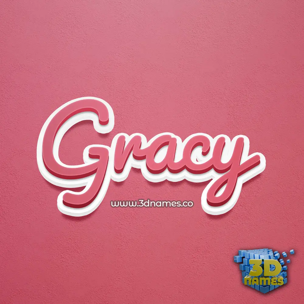 gracy in Red Scribble style - 3D name wallpaper