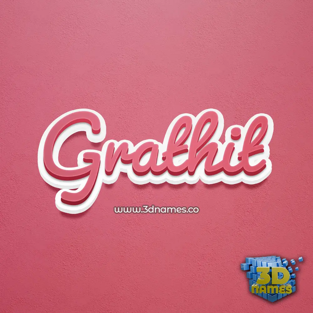 grathit in Red Scribble style - 3D name wallpaper grathit in Red Scribble style - 3D name wallpaper