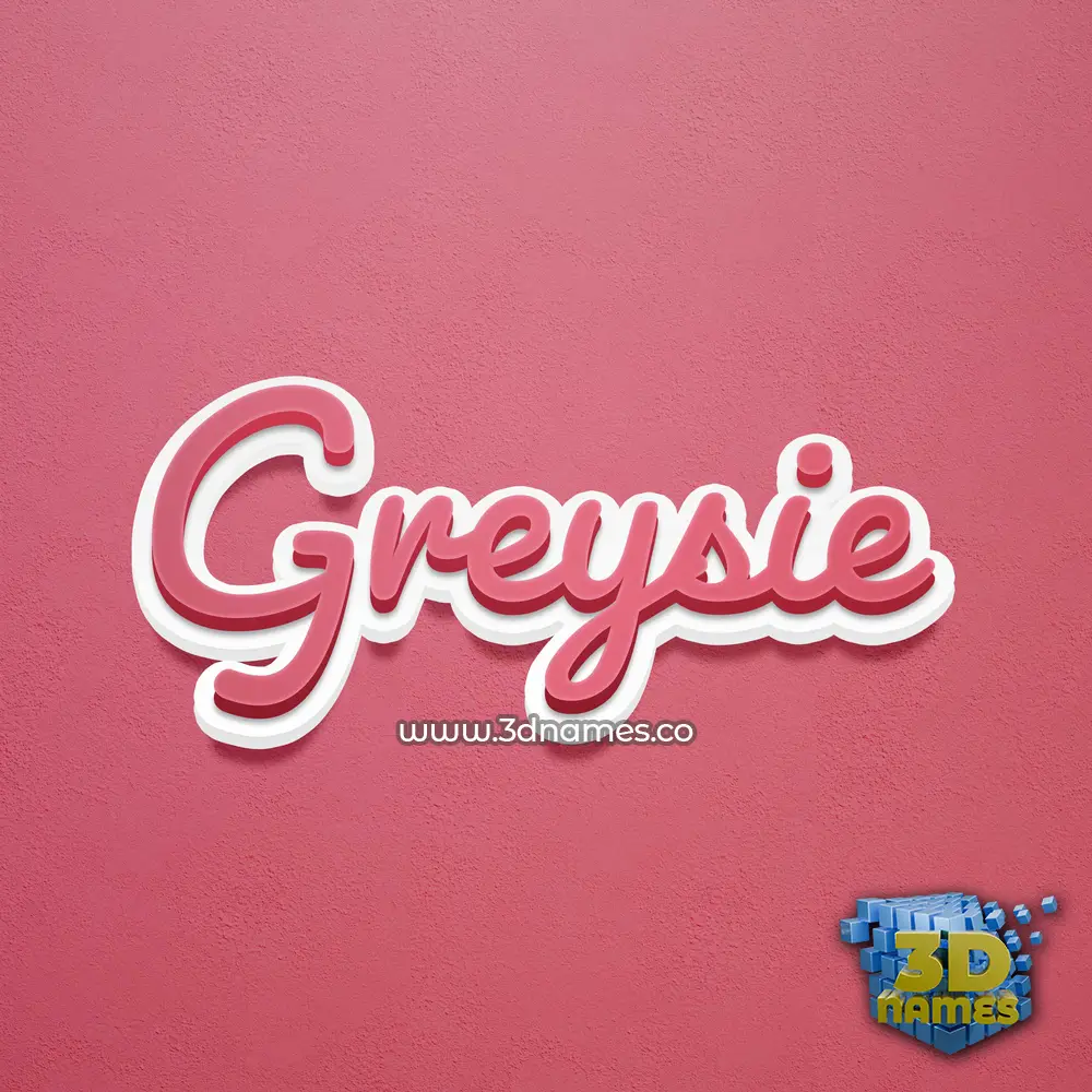 greysie in Red Scribble style - 3D name wallpaper