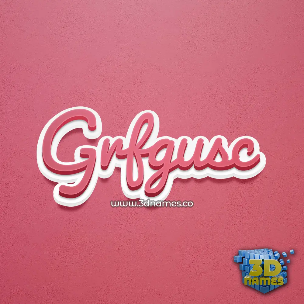 grfgusc in Red Scribble style - 3D name wallpaper
