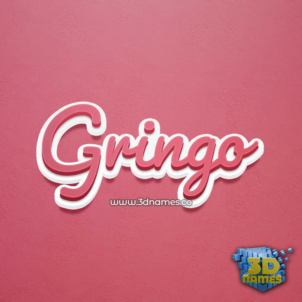 gringo in Red Scribble style - 3D name wallpaper gringo in Red Scribble style - 3D name wallpaper