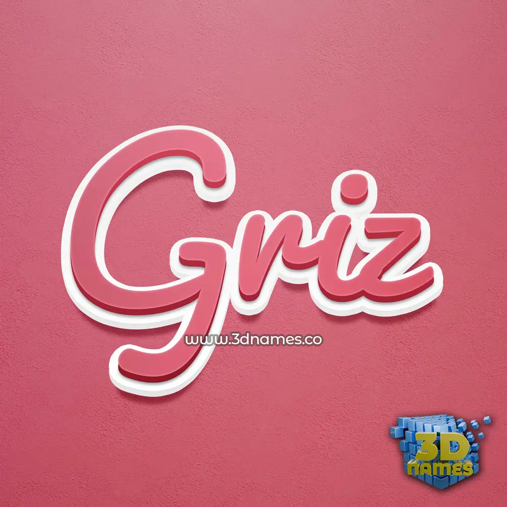 griz in Red Scribble style - 3D name wallpaper griz in Red Scribble style - 3D name wallpaper
