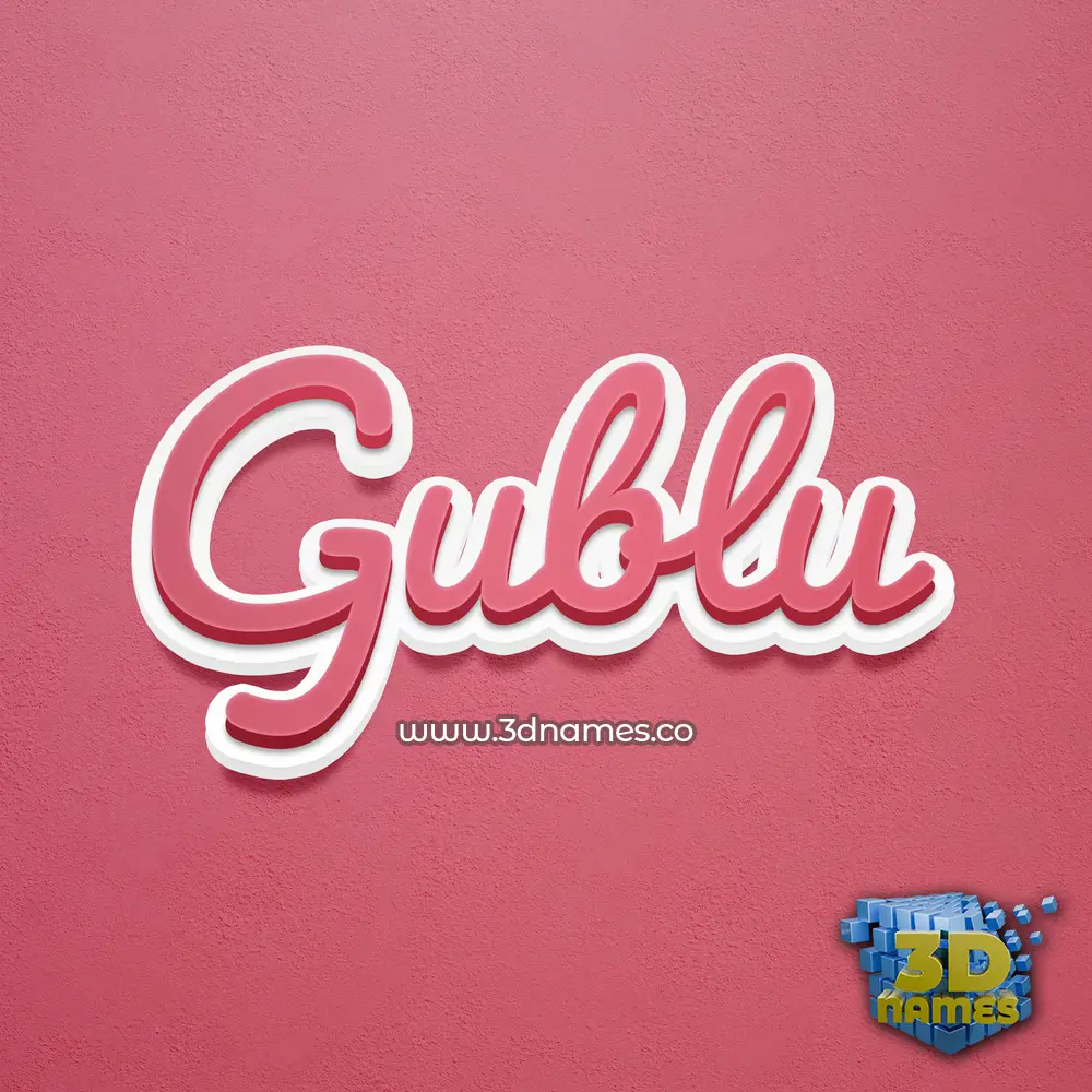 gublu in Red Scribble style - 3D name wallpaper gublu in Red Scribble style - 3D name wallpaper