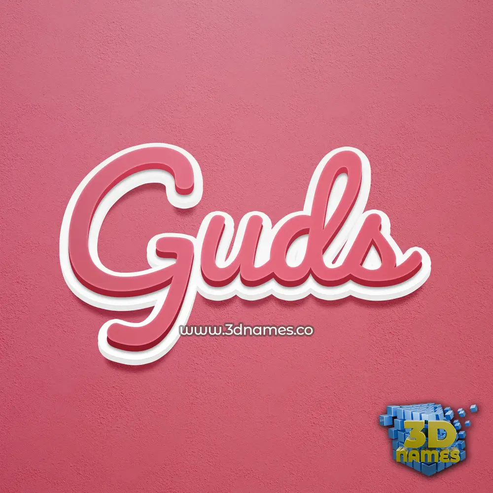 guds in Red Scribble style - 3D name wallpaper guds in Red Scribble style - 3D name wallpaper