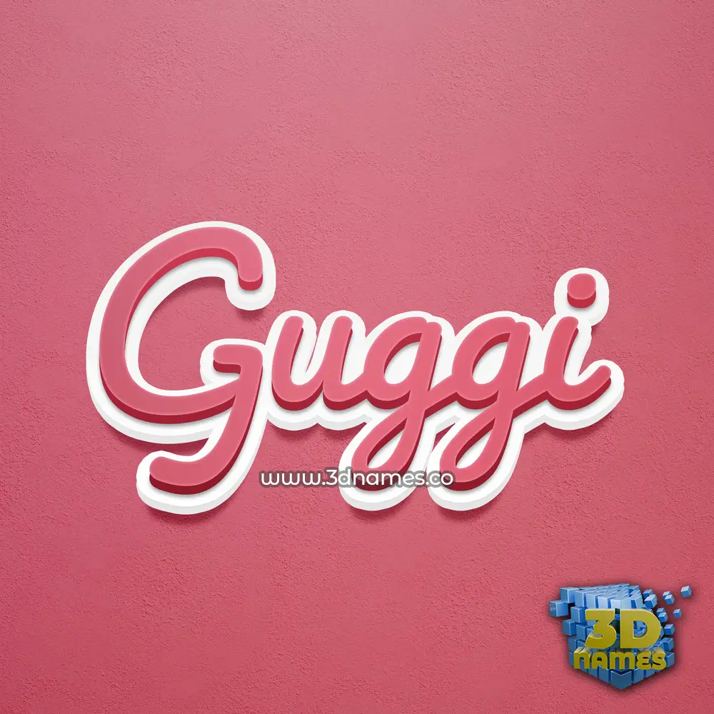 guggi in Red Scribble style - 3D name wallpaper guggi in Red Scribble style - 3D name wallpaper